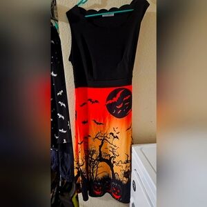 Halloween Themed Black and Orange Dress
